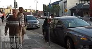 車両盗難のフリ白人の場合