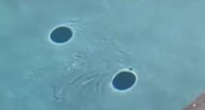 プールの丸い影は渦が作っていた影だった