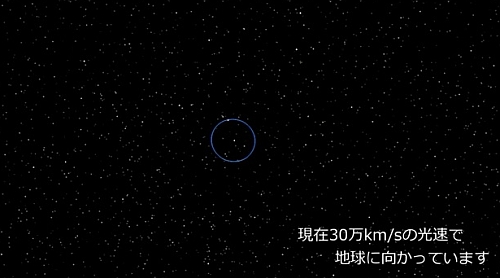 光の遅さを疑似体験できる動画