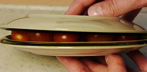 大量のプチトマトを一気に簡単にスライスする方法