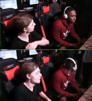 ゲーム大会の銃乱射事件が起きた映像にレーザーポインターらしき光点が映っていた