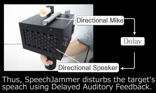 発話者をドモリにするジャミング装置