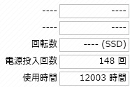 SSDの総書き込み量が表示されてない